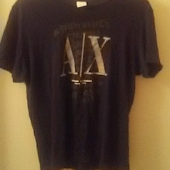 Black A/X Armani Logo Tee - Picture 1 of 3